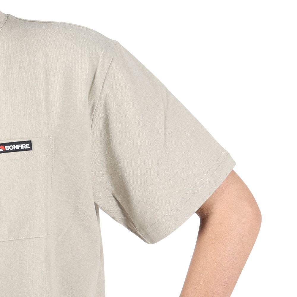 ボンファイア（Bonfire）（メンズ）Mountain 半袖Tシャツ 50BNF3SCD2265 SBEG ベージュ
