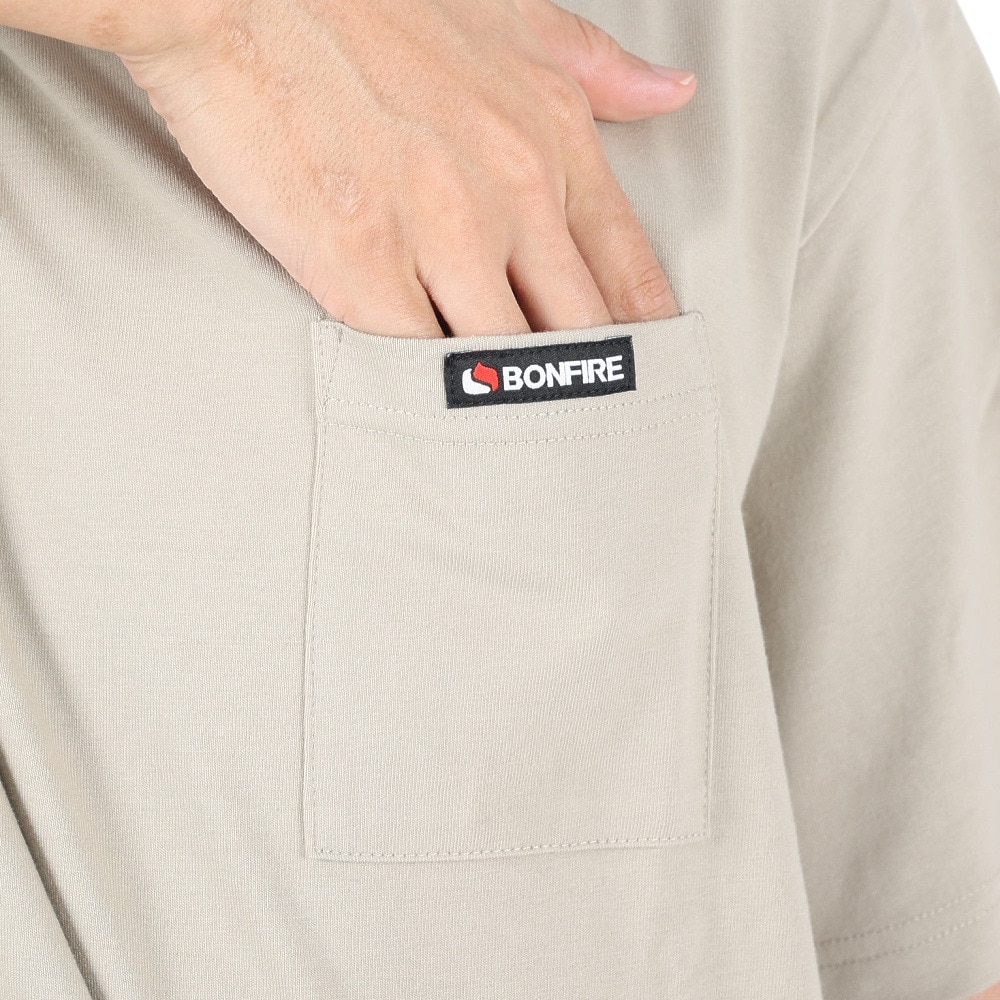 ボンファイア（Bonfire）（メンズ）Mountain 半袖Tシャツ 50BNF3SCD2265 SBEG ベージュ
