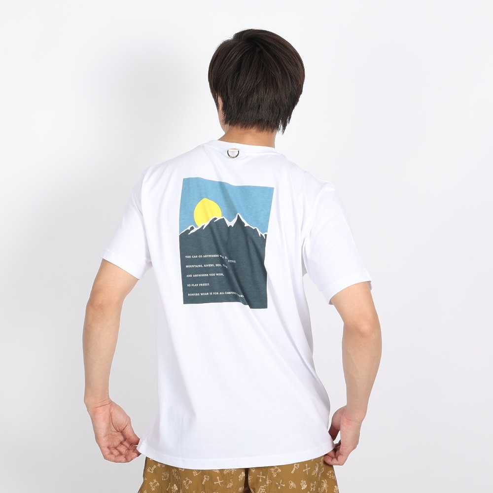 ボンファイア（Bonfire）（メンズ）Mountain 半袖Tシャツ 50BNF3SCD2265 WHT ホワイト