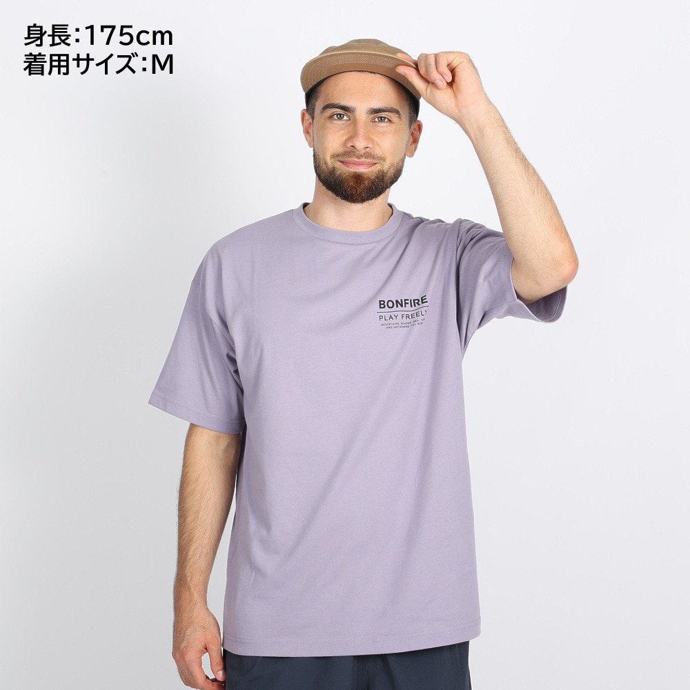 ボンファイア（Bonfire）（メンズ）AZALEA 半袖Tシャツ 50BNF3SCD2266 LVD ラベンダー