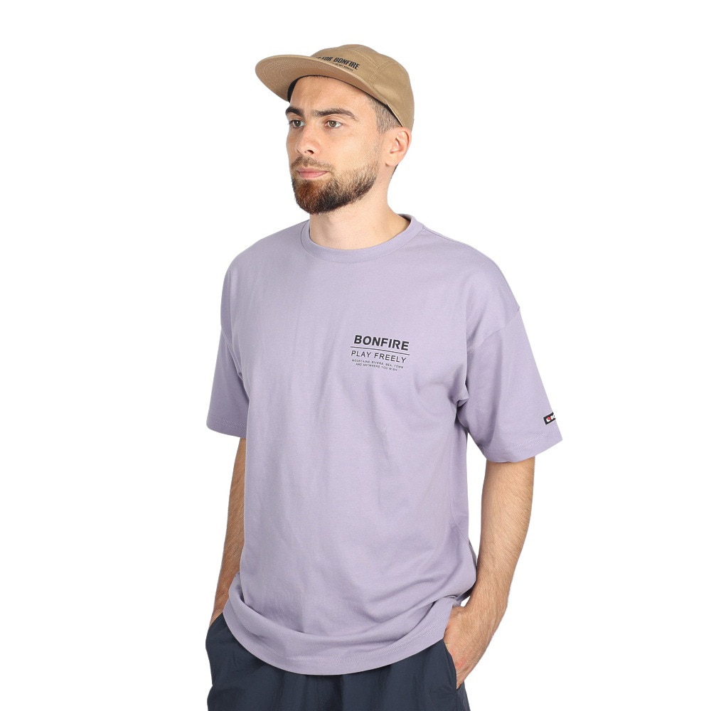 ボンファイア（Bonfire）（メンズ）AZALEA 半袖Tシャツ 50BNF3SCD2266 LVD ラベンダー