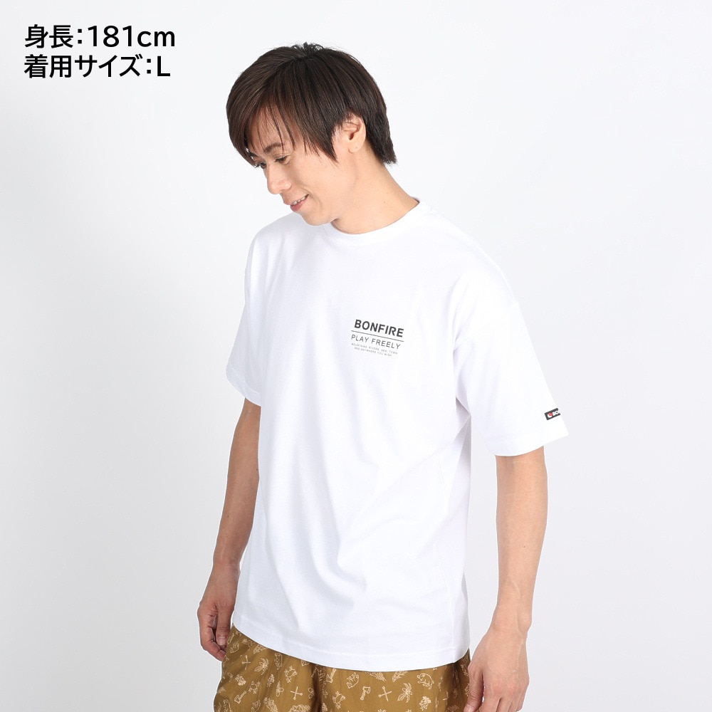 ボンファイア（Bonfire）（メンズ）AZALEA 半袖Tシャツ 50BNF3SCD2266 WHT ホワイト