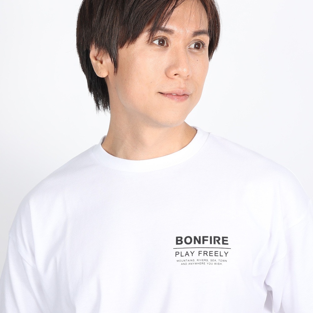 ボンファイア（Bonfire）（メンズ）AZALEA 半袖Tシャツ 50BNF3SCD2266 WHT ホワイト