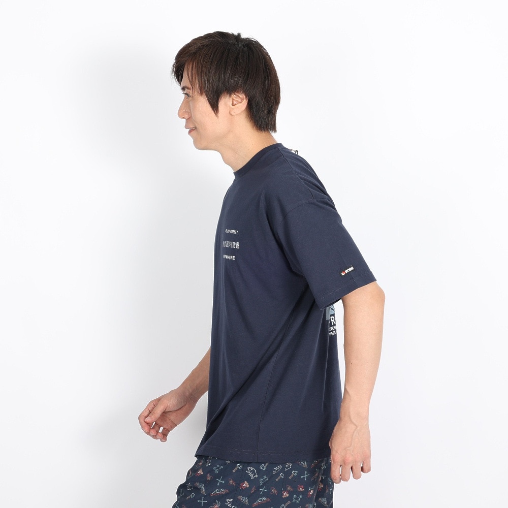 ボンファイア（Bonfire）（メンズ）Wave 半袖Tシャツ 50BNF3SCD2267 NVY ネイビー