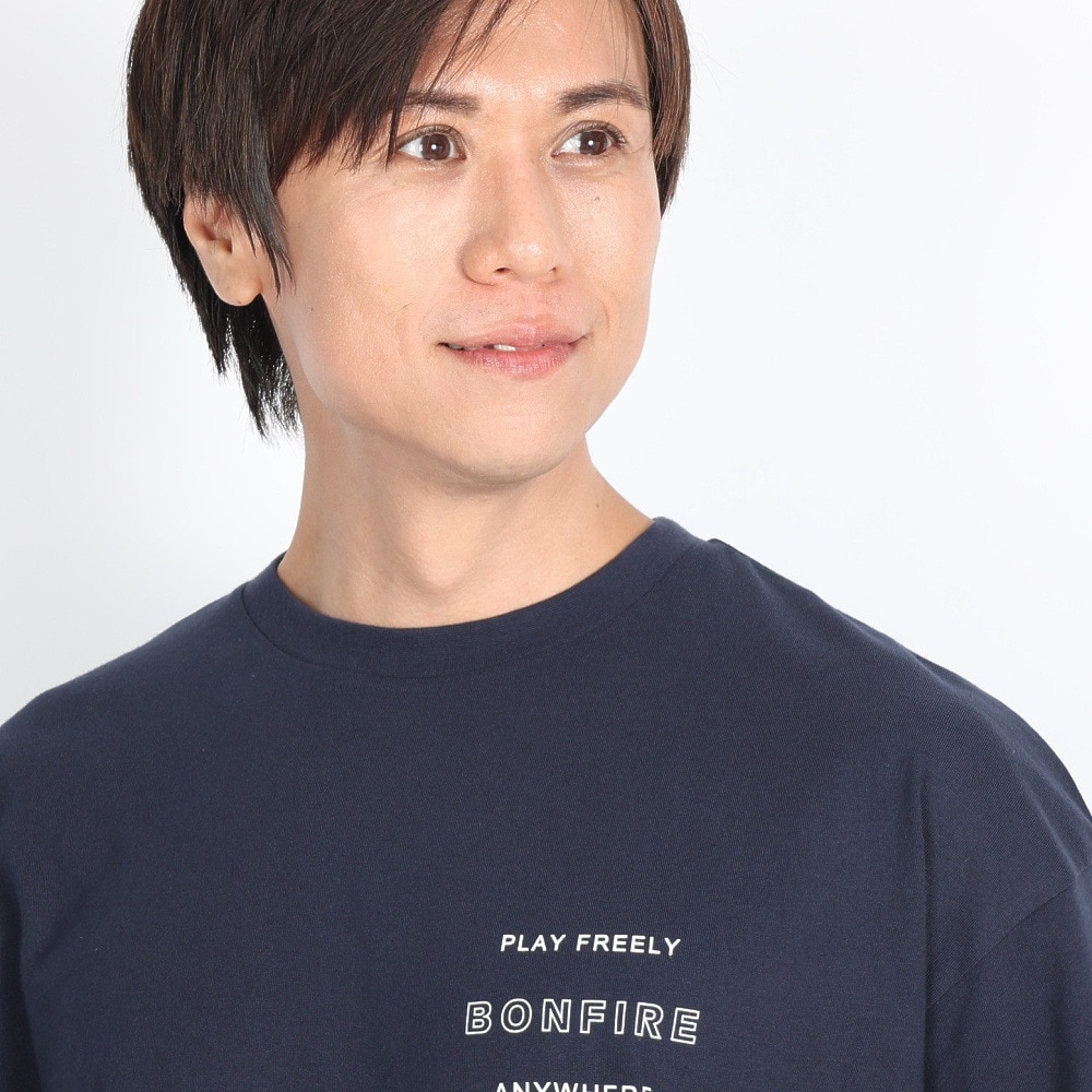 ボンファイア（Bonfire）（メンズ）Wave 半袖Tシャツ 50BNF3SCD2267 NVY ネイビー