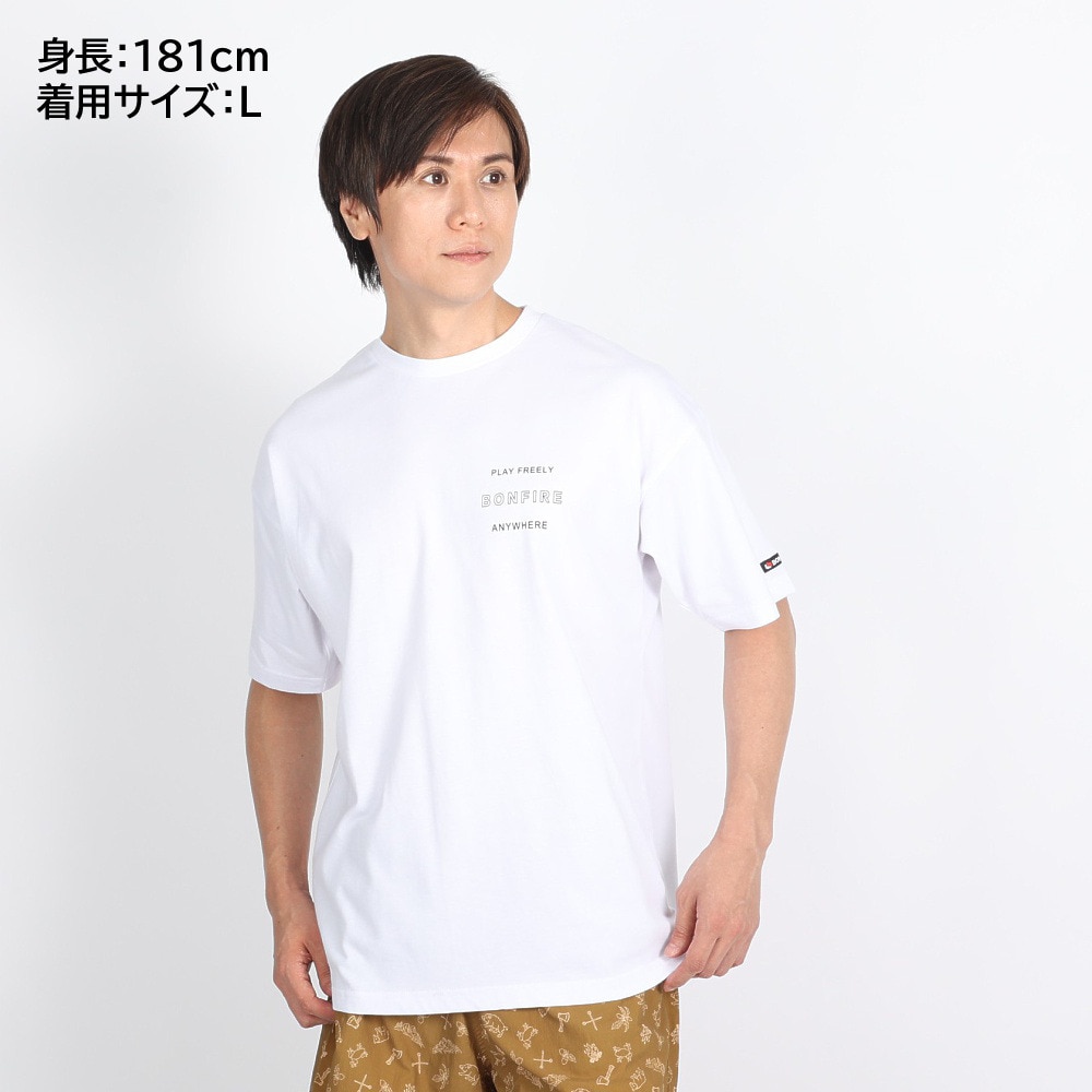 ボンファイア（Bonfire）（メンズ）Wave 半袖Tシャツ 50BNF3SCD2267 WHT ホワイト