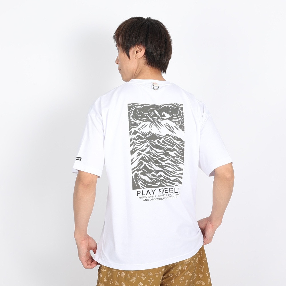 ボンファイア（Bonfire）（メンズ）Wave 半袖Tシャツ 50BNF3SCD2267 WHT ホワイト