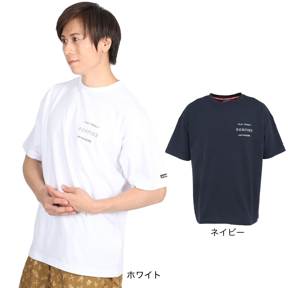 ボンファイア（Bonfire）（メンズ）Wave 半袖Tシャツ 50BNF3SCD2267 WHT ホワイト