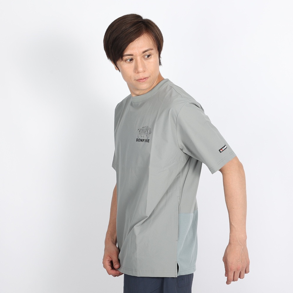 ボンファイア（Bonfire）（メンズ）BACKMESH 半袖Tシャツ 20BNF3SEG2279 GRY グレー