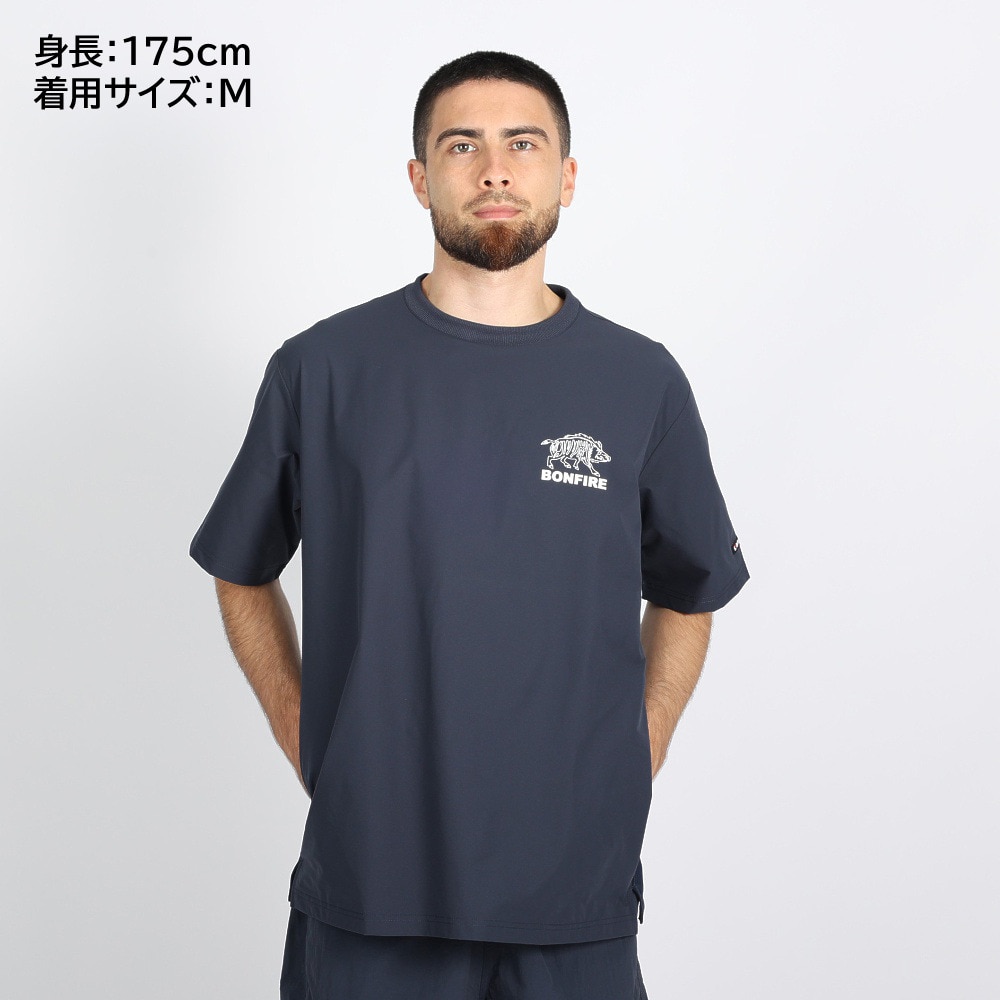 ボンファイア（Bonfire）（メンズ）BACKMESH 半袖Tシャツ 20BNF3SEG2279 NVY ネイビー