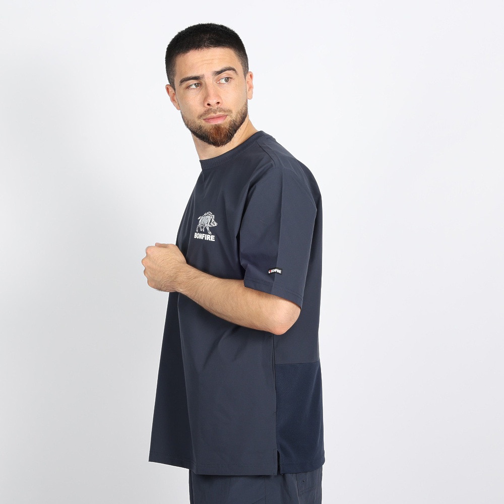 ボンファイア（Bonfire）（メンズ）BACKMESH 半袖Tシャツ 20BNF3SEG2279 NVY ネイビー