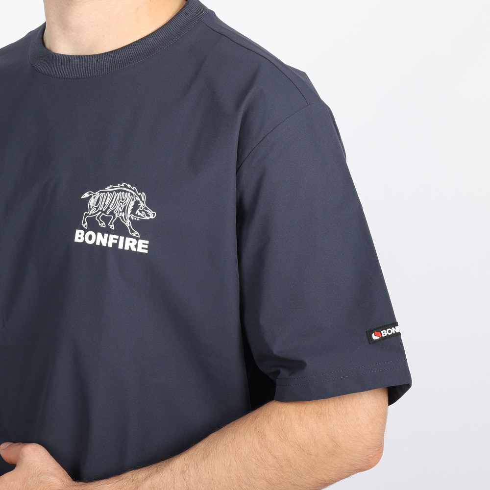 ボンファイア（Bonfire）（メンズ）BACKMESH 半袖Tシャツ 20BNF3SEG2279 NVY ネイビー
