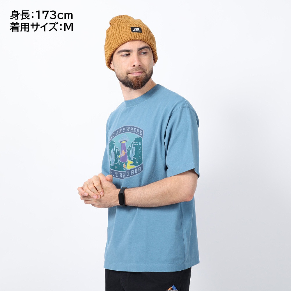 ニューバランス（new balance）（メンズ）半袖Tシャツ MT1996 グラフィックTシャツ AMT35013-SGD ブル―