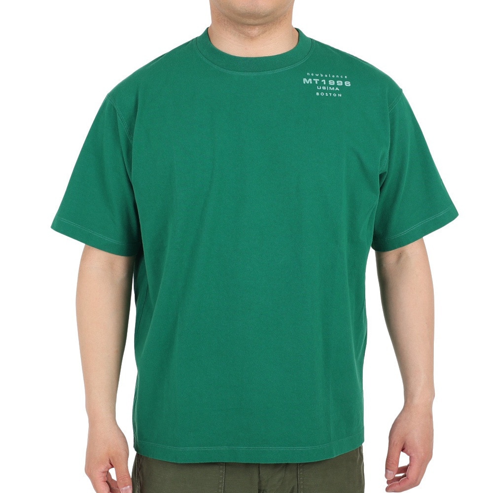 ニューバランス（new balance）（メンズ）半袖Tシャツ MT1996 バックグラフィックTシャツ AMT35018-ECS グリーン