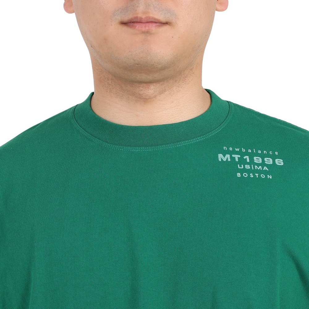 ニューバランス（new balance）（メンズ）半袖Tシャツ MT1996 バックグラフィックTシャツ AMT35018-ECS グリーン