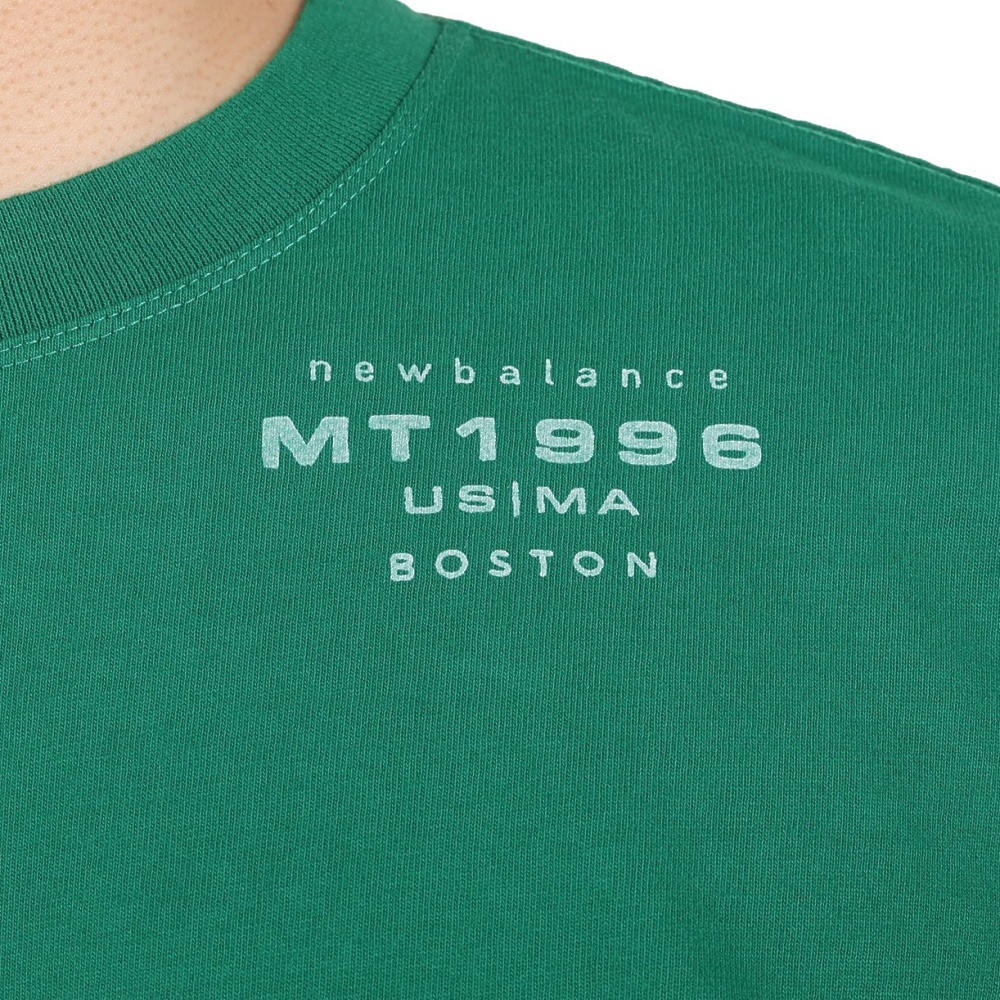 ニューバランス（new balance）（メンズ）半袖Tシャツ MT1996 バックグラフィックTシャツ AMT35018-ECS グリーン