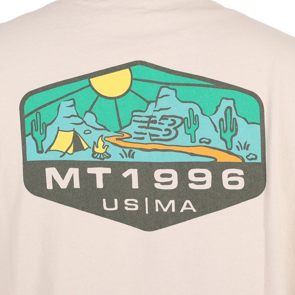 ニューバランス（new balance）（メンズ）半袖Tシャツ MT1996 バックグラフィックTシャツ AMT35018-TWF ベージュ