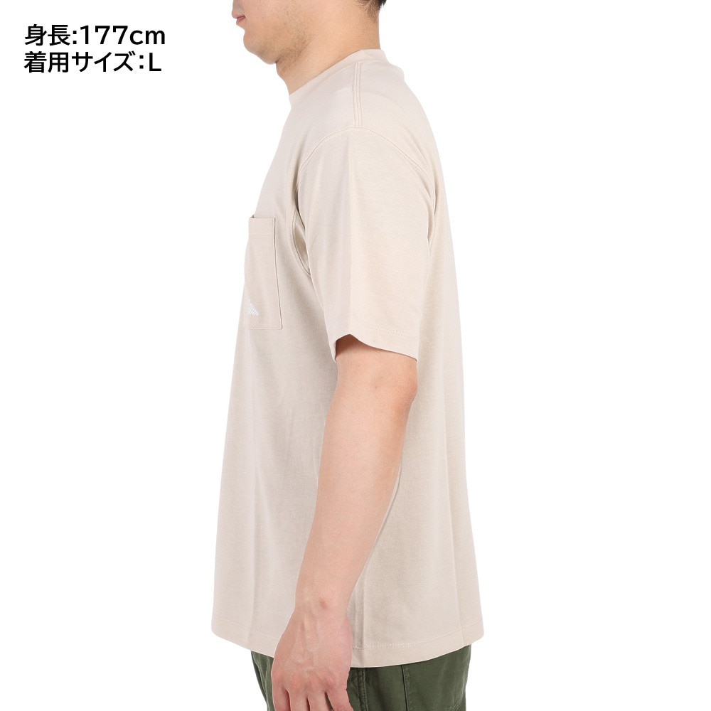 ニューバランス（new balance）（メンズ）半袖Tシャツ MT1996 ベースTシャツ AMT35026-TWF ベージュ 程よい厚地 透けにくい