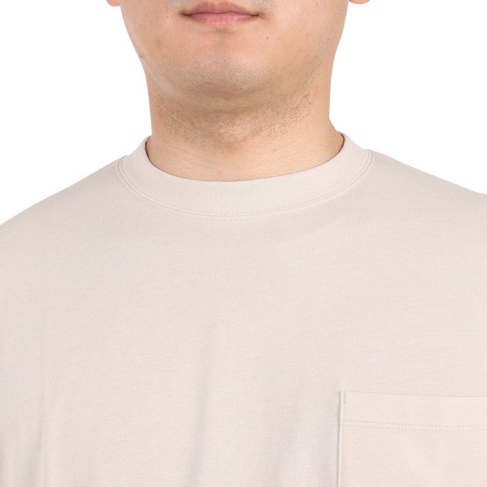 ニューバランス（new balance）（メンズ）半袖Tシャツ MT1996 ベースTシャツ AMT35026-TWF ベージュ 程よい厚地 透けにくい