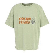 クリフメイヤー（KRIFF MAYER）（メンズ）半袖Tシャツ ウェットプロテクトTシャツ 魚 2257800-64:L/GREEN グリーン