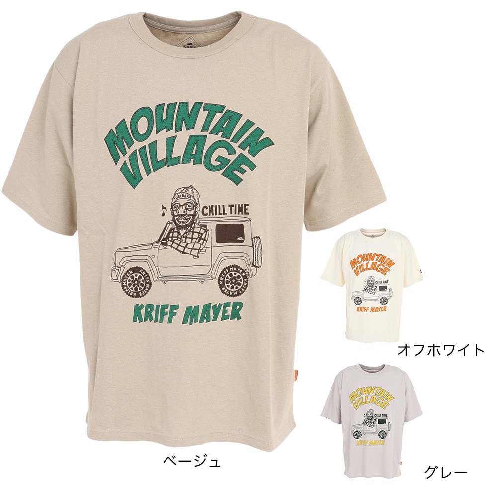 クリフメイヤー（KRIFF MAYER）（メンズ）半袖Tシャツ ウェットプロテクトTシャツ 車 2257802-5:OFF オフホワイト