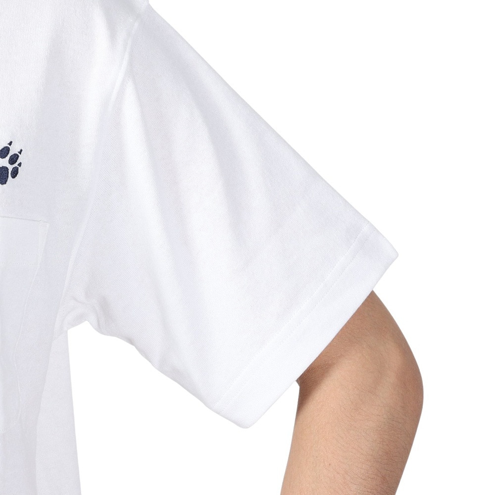 ジャックウルフスキン（JackWolfskin）（メンズ）半袖Tシャツ JP PAW IN POCKET 半袖Tシャツ V2 5023432-5018 ホワイト