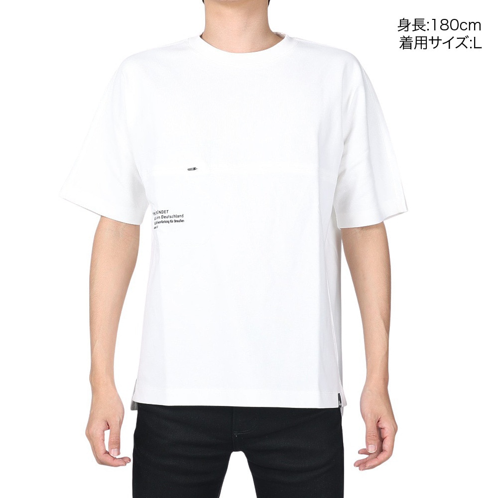 ジャックウルフスキン（JackWolfskin）（メンズ）半袖Tシャツ JP UR ENGINEER Tシャツ V2 5027752-5018 ホワイト 吸汗速乾 ポケット