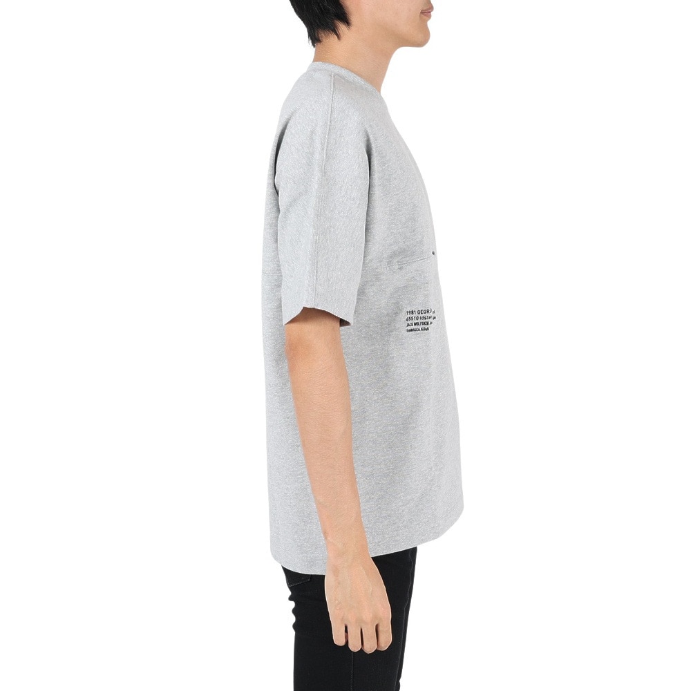 ジャックウルフスキン（JackWolfskin）（メンズ）半袖Tシャツ JP UR ENGINEER Tシャツ V2 5027752-6203 グレー 吸汗速乾 ポケット