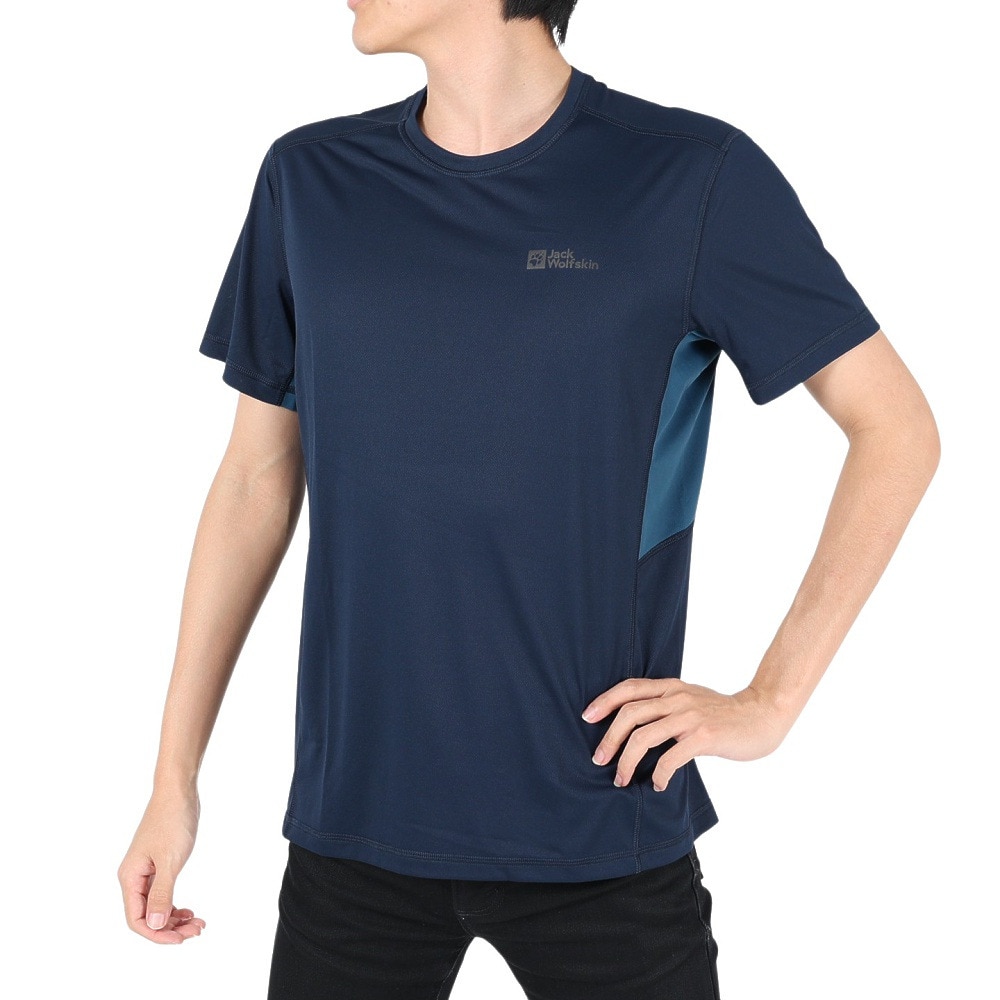 ジャックウルフスキン Tシャツ（メンズ） ネイビー | スポーツ