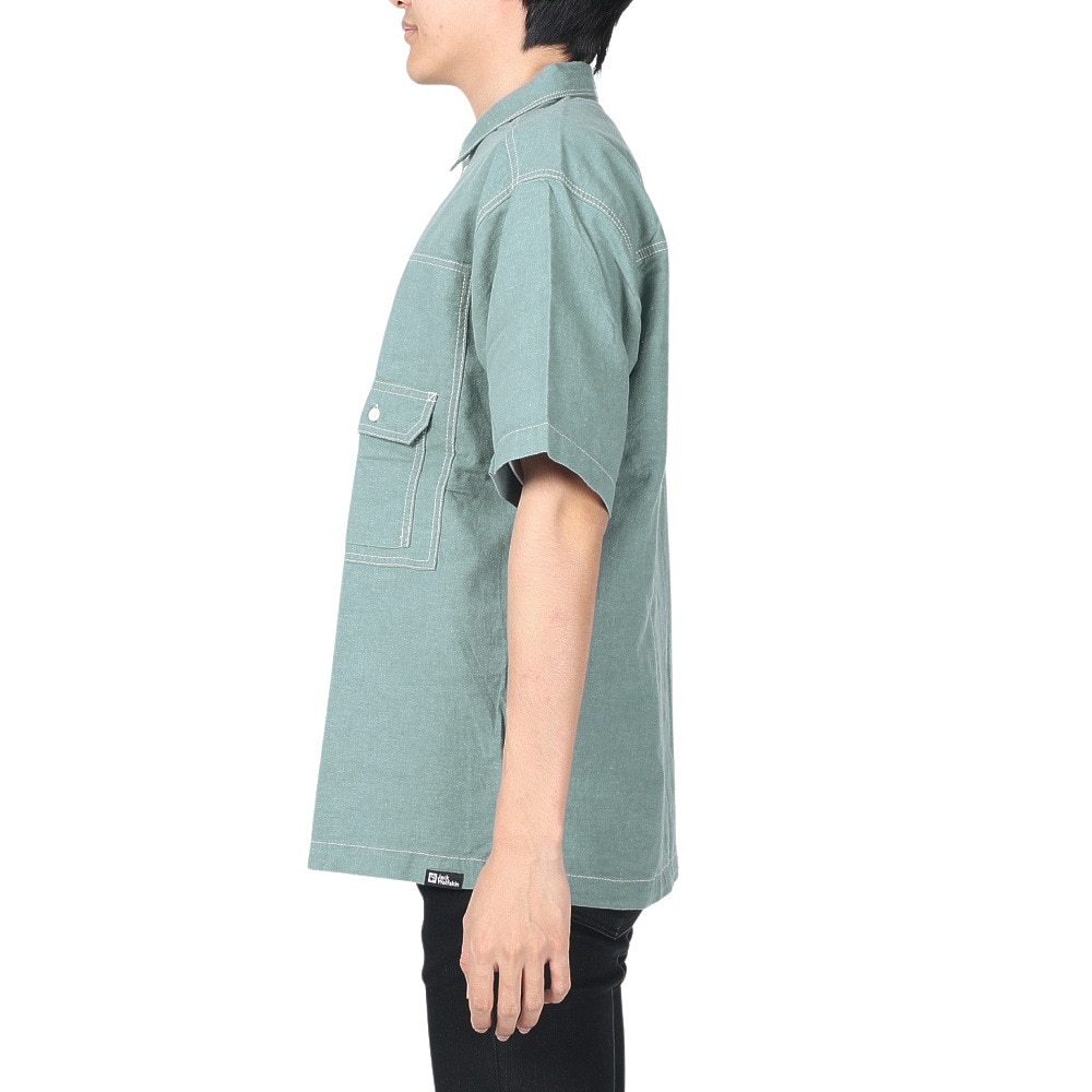 ジャックウルフスキン（JackWolfskin）（メンズ）カジュアルシャツ JP LHMP ウッドワーカーシャツ 5030721-6167 ブルーグレー
