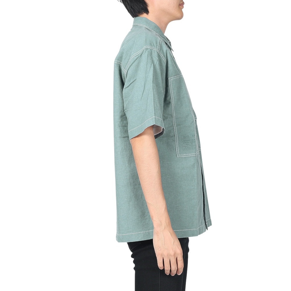 ジャックウルフスキン（JackWolfskin）（メンズ）カジュアルシャツ JP LHMP ウッドワーカーシャツ 5030721-6167 ブルーグレー