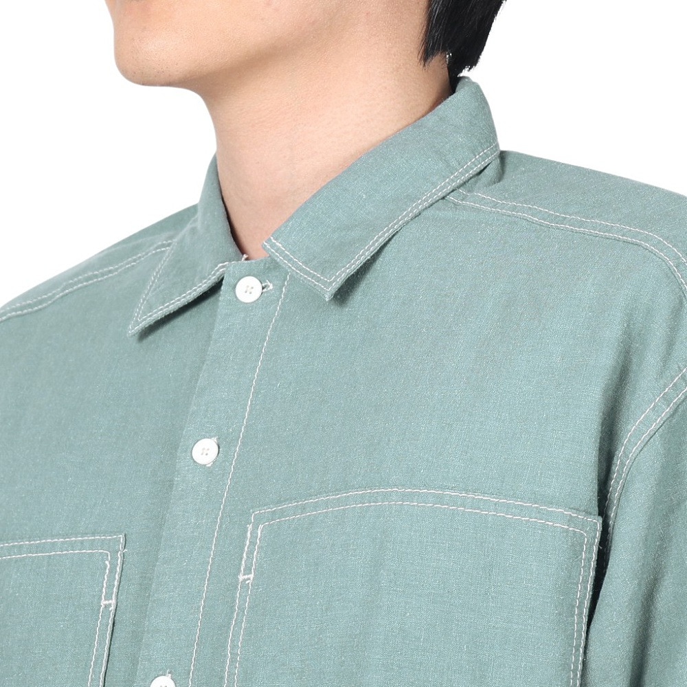 ジャックウルフスキン（JackWolfskin）（メンズ）カジュアルシャツ JP LHMP ウッドワーカーシャツ 5030721-6167 ブルーグレー