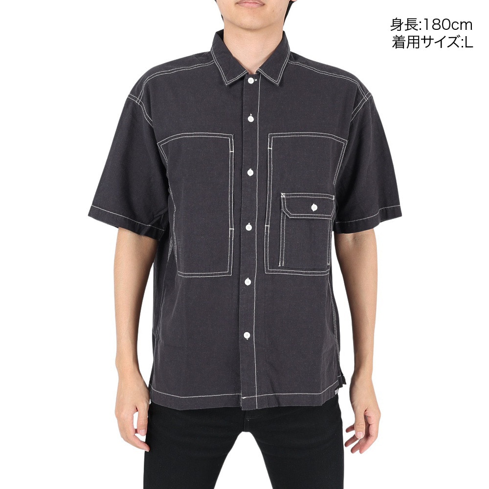 ジャックウルフスキン（JackWolfskin）（メンズ）カジュアルシャツ JP LHMP ウッドワーカーシャツ 5030721-6350 チャコールグレー