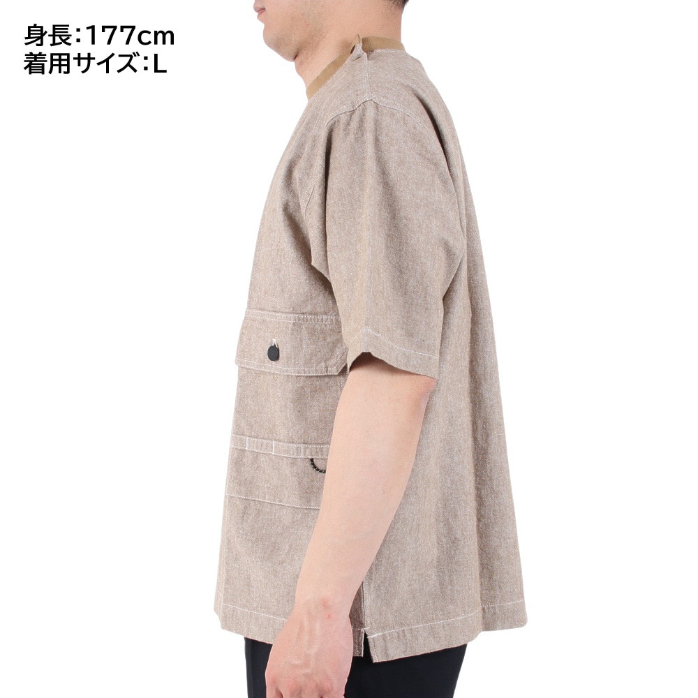 ジャックウルフスキン（JackWolfskin）（メンズ）半袖Tシャツ ヘンプ ウッドワーカーTシャツ 5031611-5164 ベージュ