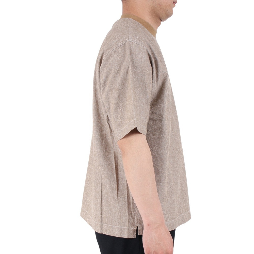 ジャックウルフスキン（JackWolfskin）（メンズ）半袖Tシャツ ヘンプ ウッドワーカーTシャツ 5031611-5164 ベージュ