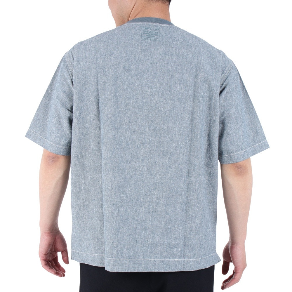 ジャックウルフスキン（JackWolfskin）（メンズ）半袖Tシャツ ヘンプ ウッドワーカーTシャツ 5031611-6167 ブルーグレー
