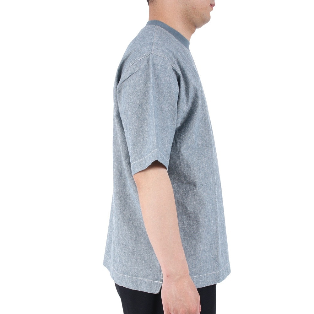 ジャックウルフスキン（JackWolfskin）（メンズ）半袖Tシャツ ヘンプ ウッドワーカーTシャツ 5031611-6167 ブルーグレー