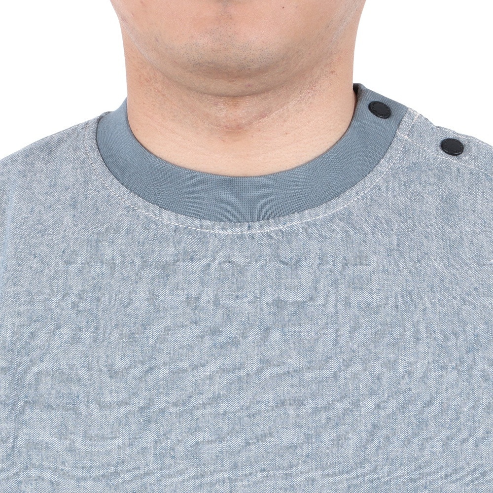 ジャックウルフスキン（JackWolfskin）（メンズ）半袖Tシャツ ヘンプ ウッドワーカーTシャツ 5031611-6167 ブルーグレー