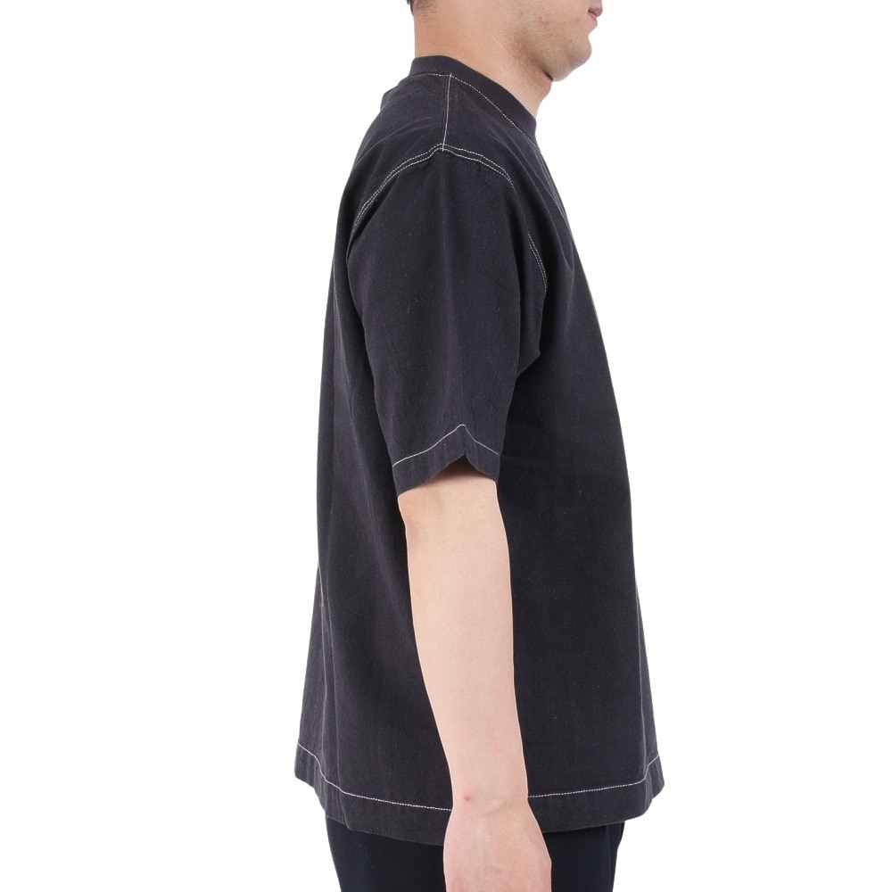 ジャックウルフスキン（JackWolfskin）（メンズ）半袖Tシャツ ヘンプ ウッドワーカーTシャツ 5031611-6350 チャコールグレー