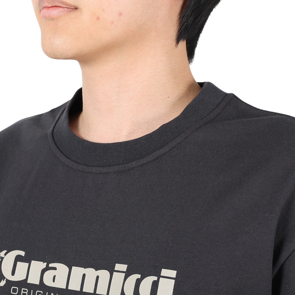 グラミチ（Gramicci）（メンズ）半袖Tシャツ ダンシングマンTシャツ G3SU-T045-VINTAGE BLACK ダークグレー