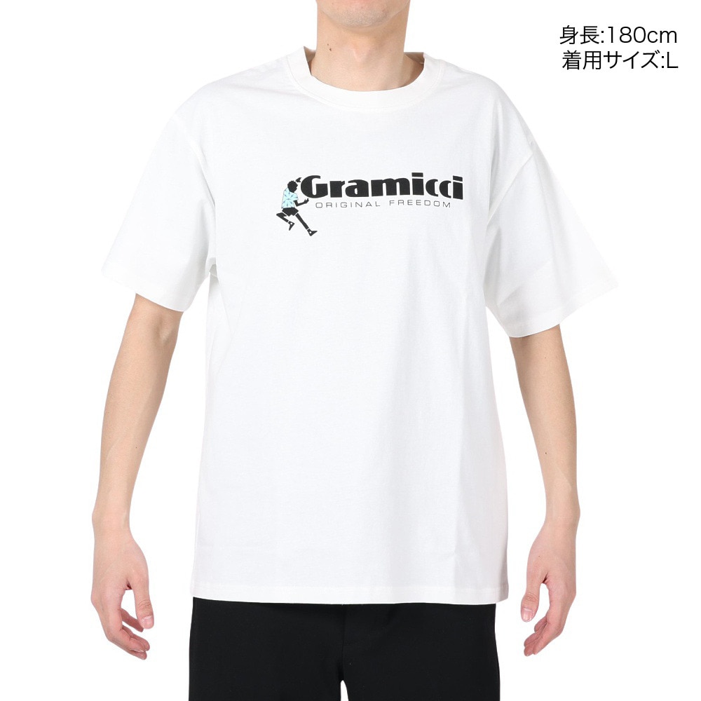 グラミチ（Gramicci）（メンズ）半袖Tシャツ ダンシングマンTシャツ G3SU-T045-WHITE ホワイト