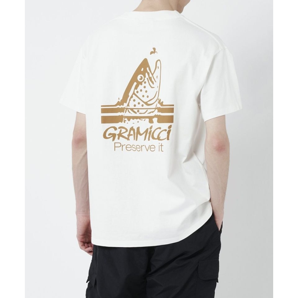 グラミチ（Gramicci）（メンズ）半袖Tシャツ トラウトTシャツ G3SU-T050-WHITE ホワイト