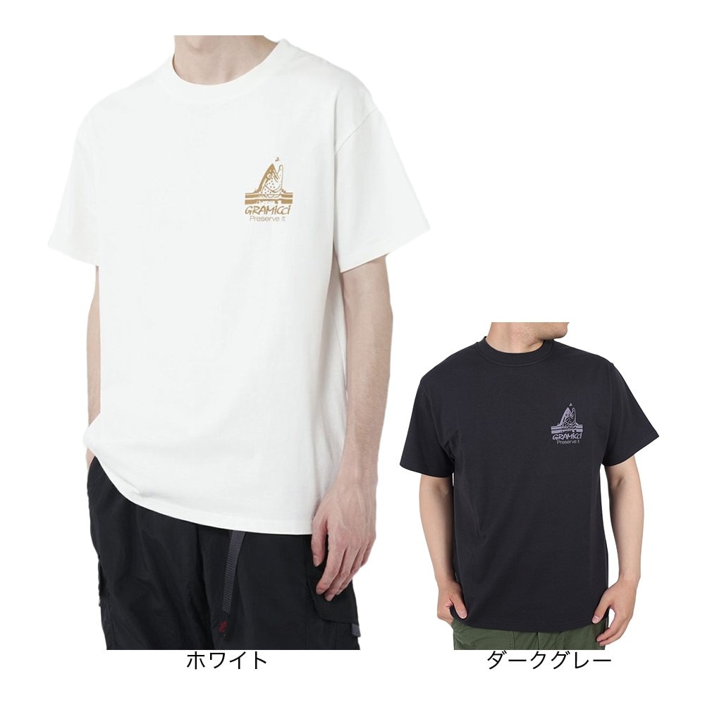 グラミチ（Gramicci）（メンズ、レディース）半袖Tシャツ トラウトTシャツ G3SU-T050-VTBLK ダークグレー