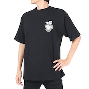 マナスタッシュ（MANASTASH）（メンズ）半袖Tシャツ Ci Tee QUESTS 792-3134039 BLK ブラック