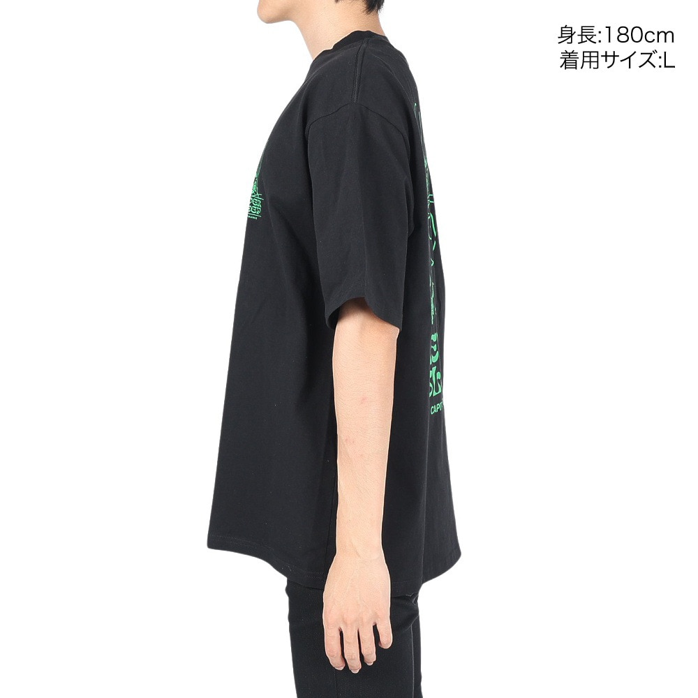 マナスタッシュ（MANASTASH）（メンズ）半袖Tシャツ CiTee RABBIT ラビットTシャツ 792-3134040 BLK ブラック