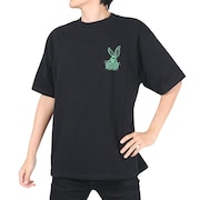 マナスタッシュ（MANASTASH）（メンズ）半袖Tシャツ CiTee RABBIT ラビットTシャツ 792-3134040 BLK ブラック