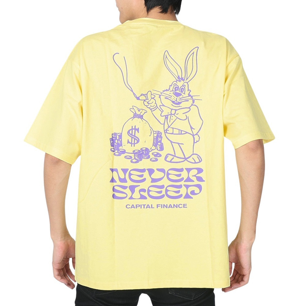 マナスタッシュ（MANASTASH）（メンズ）半袖Tシャツ CiTee RABBIT ラビットTシャツ 792-3134040 LEMON レモン