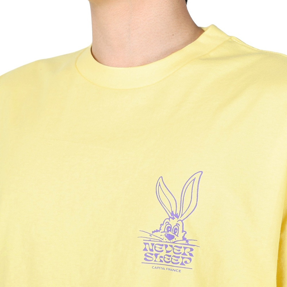 マナスタッシュ（MANASTASH）（メンズ）半袖Tシャツ CiTee RABBIT ラビットTシャツ 792-3134040 LEMON レモン