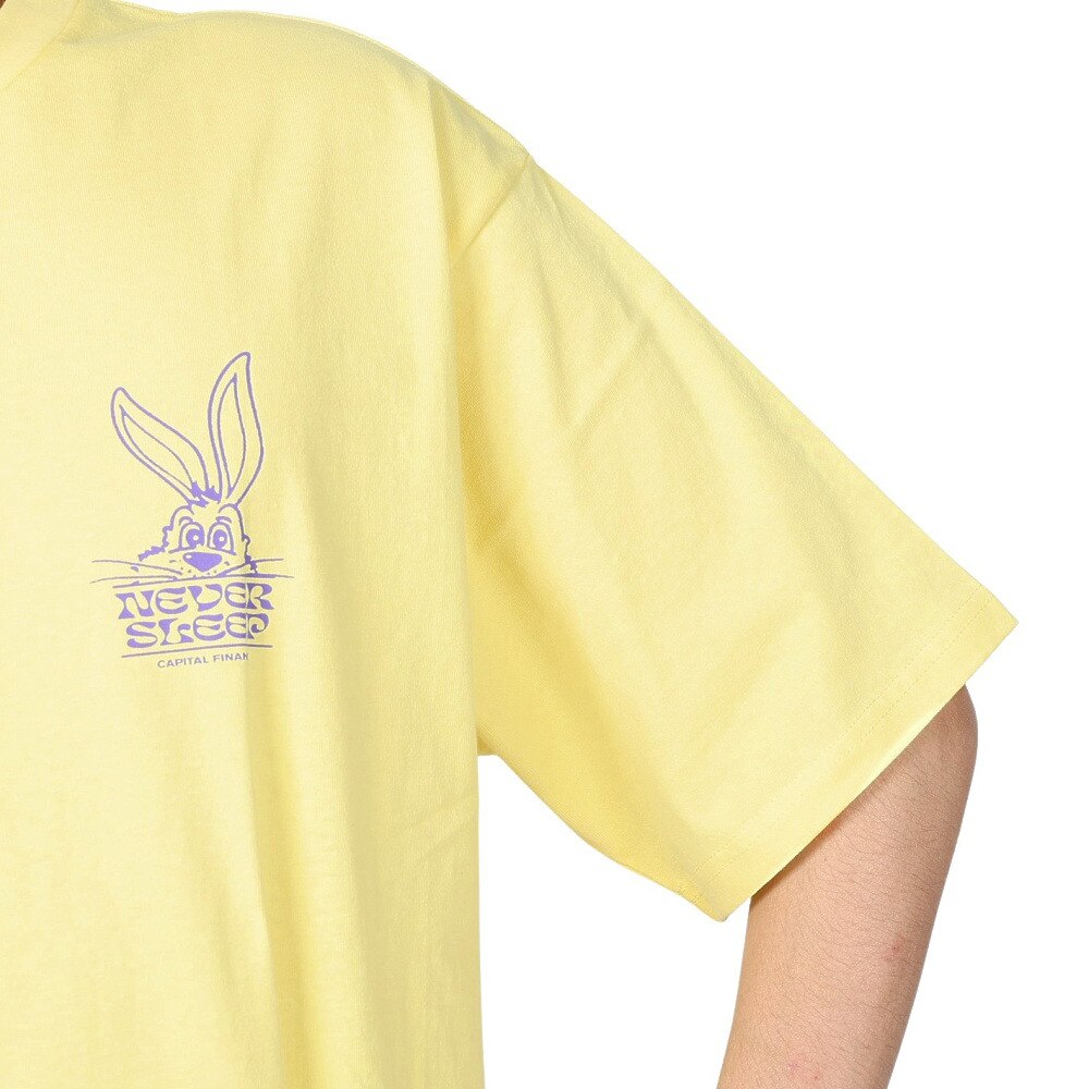 マナスタッシュ（MANASTASH）（メンズ）半袖Tシャツ CiTee RABBIT ラビットTシャツ 792-3134040 LEMON レモン