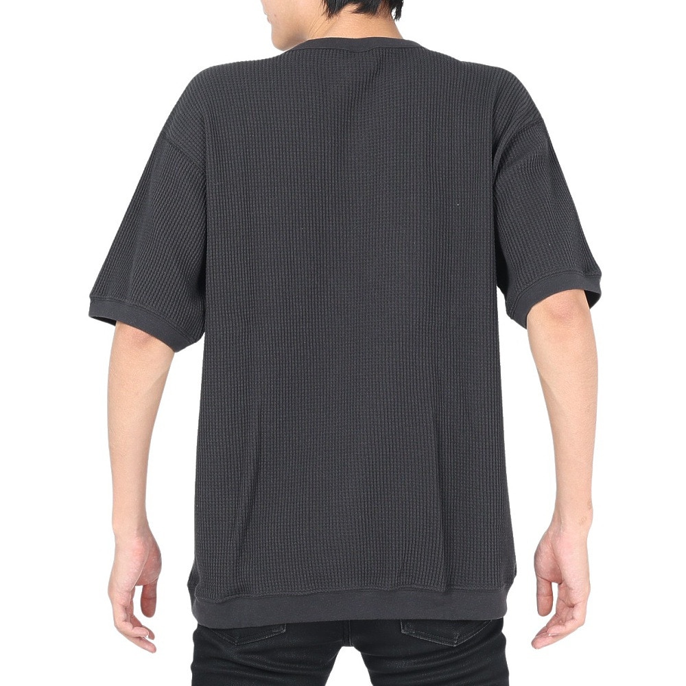 マナスタッシュ（MANASTASH）（メンズ）半袖Tシャツ SNUG サーマル SHORT 23 Tシャツ 792-3134042 BLK ブラック